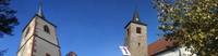 Bild der beiden Kirchen Heiligkreuz und Oberflockenbach
